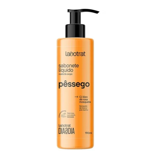 Sabonete Líquido Rosto e Corpo Labotrat Dia a Dia - Pêssego C/ Óleo de Rosa Mosqueta - 190ml