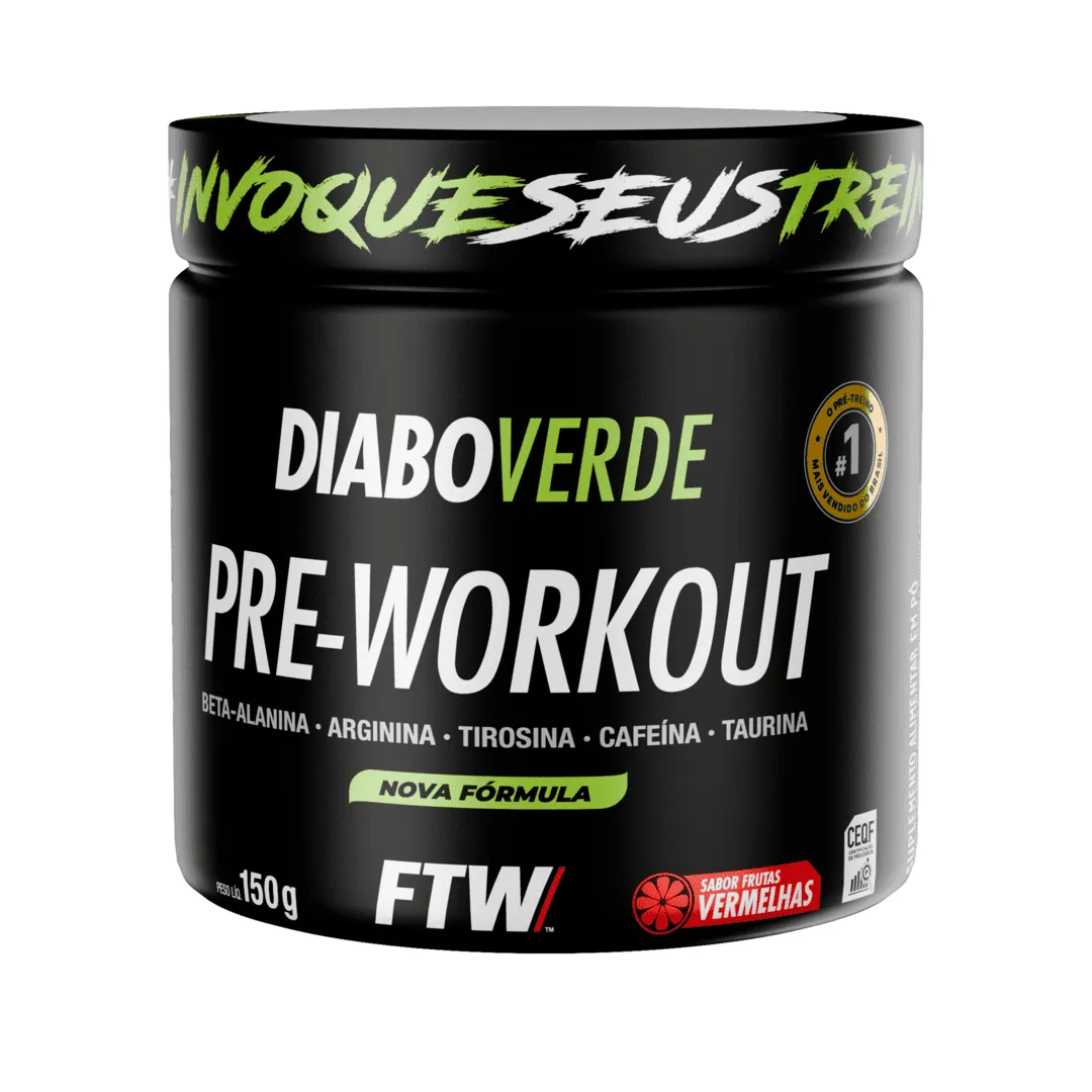 Diabo Verde #Pre-Workout 150g Sabor Frutas Vermelhas - Imagem 2