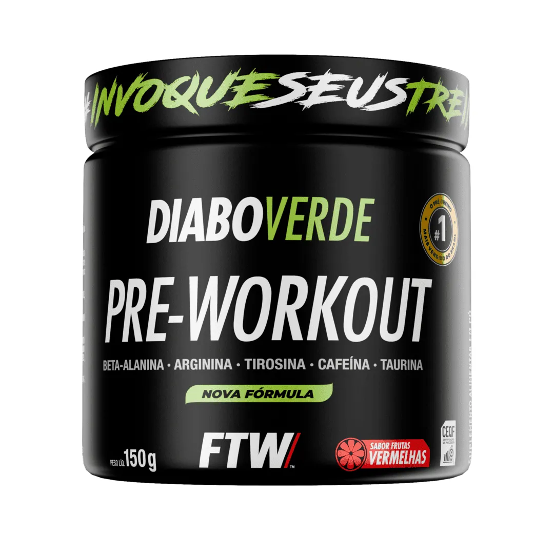 Diabo Verde #Pre-Workout 150g Sabor Frutas Vermelhas - Imagem 3