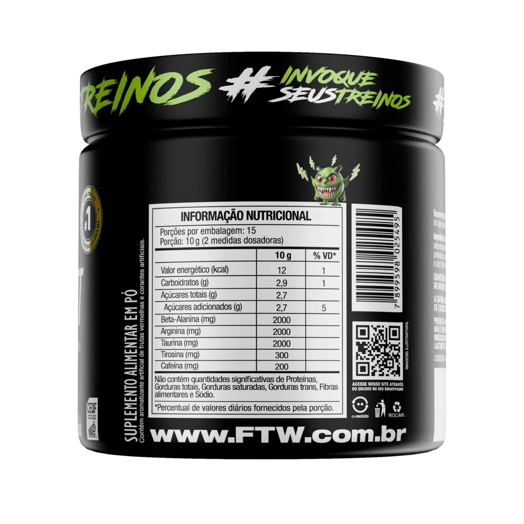 Diabo Verde #Pre-Workout 150g Sabor Frutas Vermelhas - Imagem 5