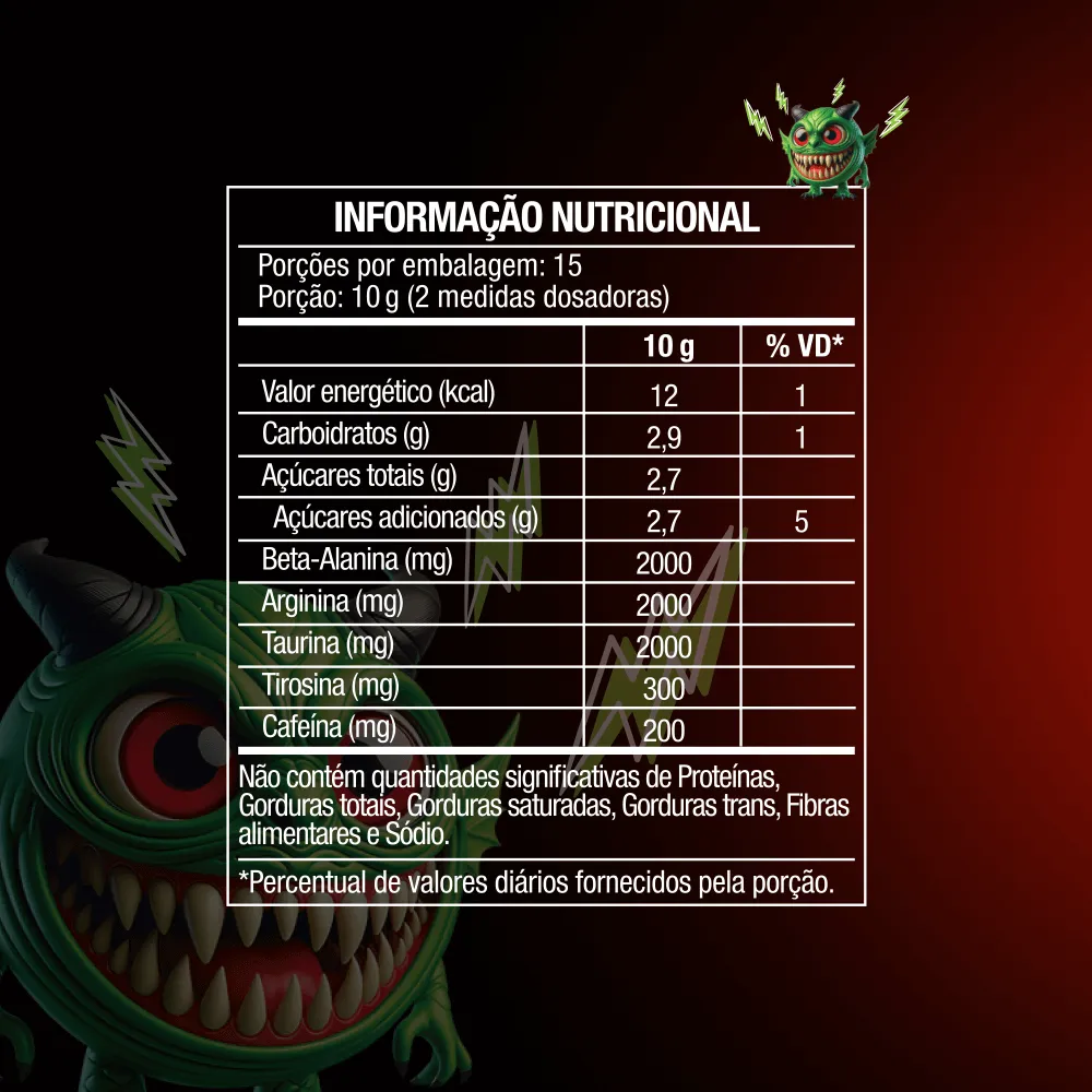 Diabo Verde #Pre-Workout 150g Sabor Frutas Vermelhas - Imagem 7