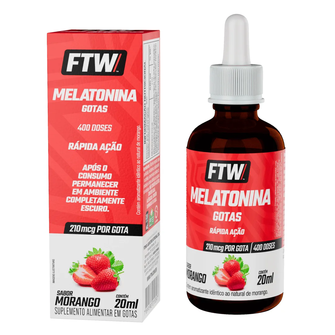 Melatonina Líquida 210mcg/gota 20ml Sabor Morango - FTW - Imagem 2