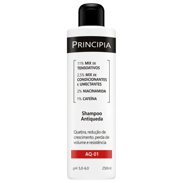 Principia Shampoo Antiqueda AQ-01 - 2% Niacinamida + 1% Cafeína - 250ml
