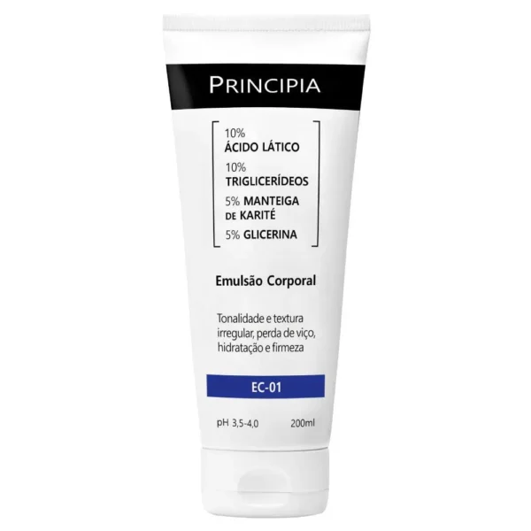 Principia Emulsão Corporal EC-01 - 10% Ácido Lático, Glicerina e Manteiga de Karité - 200ml