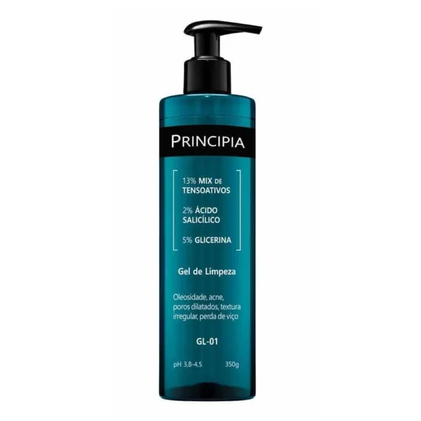 Principia Gel de Limpeza GL-01 - 13% Mix de Tensoativos + 2% Ácido Salicílico + 5% Glicerina