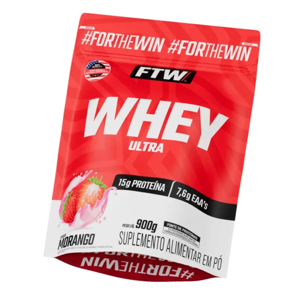 Whey Ultra Protein FTW - Sabor Morango - Refil 900g