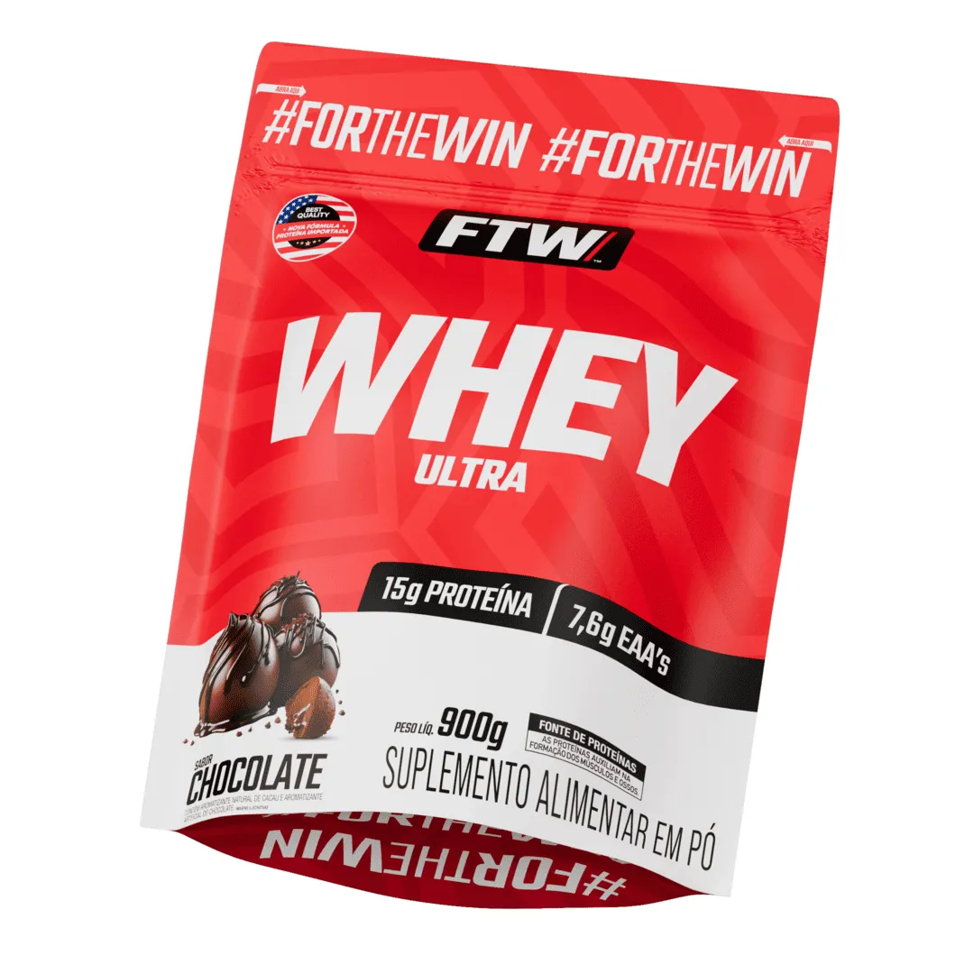 Whey Ultra Protein FTW - Sabor Chocolate - Refil 900g - Imagem 1