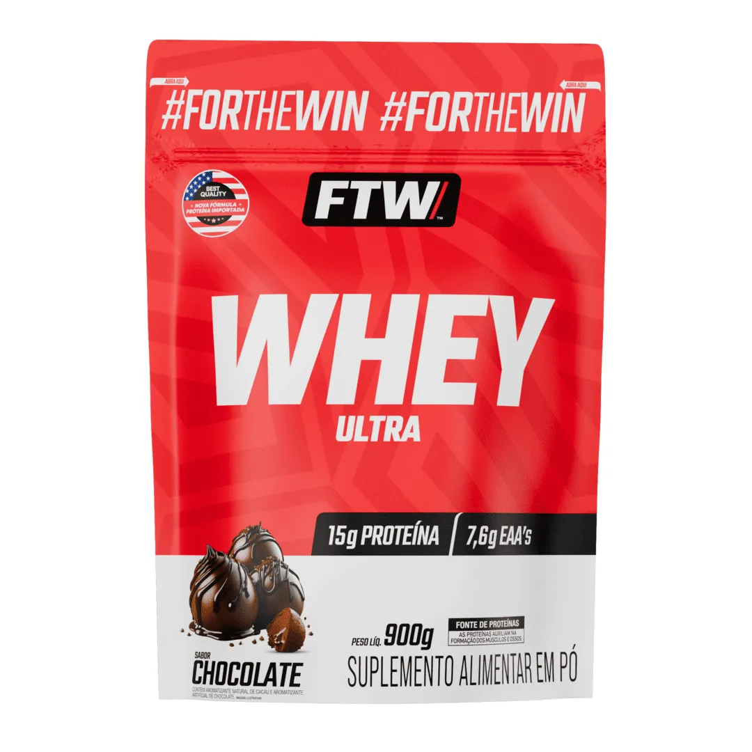 Whey Ultra Protein FTW - Sabor Chocolate - Refil 900g - Imagem 3